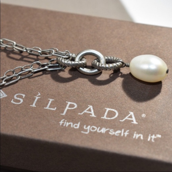 SILPADA Sterling Silver and large Pearl double strand necklace - Picture 3 of 9